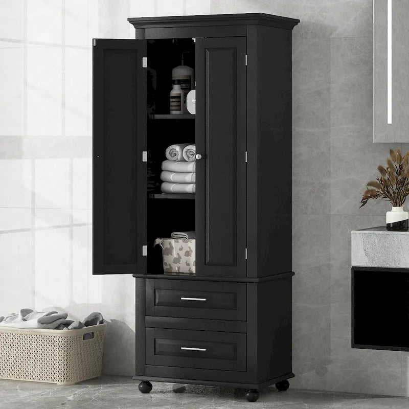 Tall Storage Cabinet with Drawers for Bathroom/Office