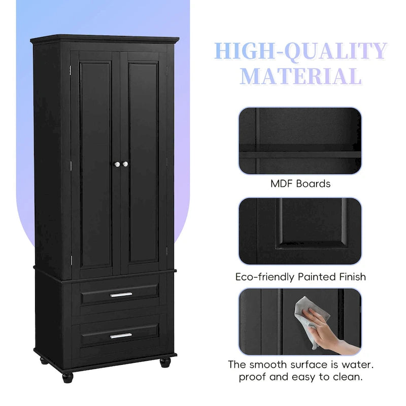 Tall Storage Cabinet with Drawers for Bathroom/Office